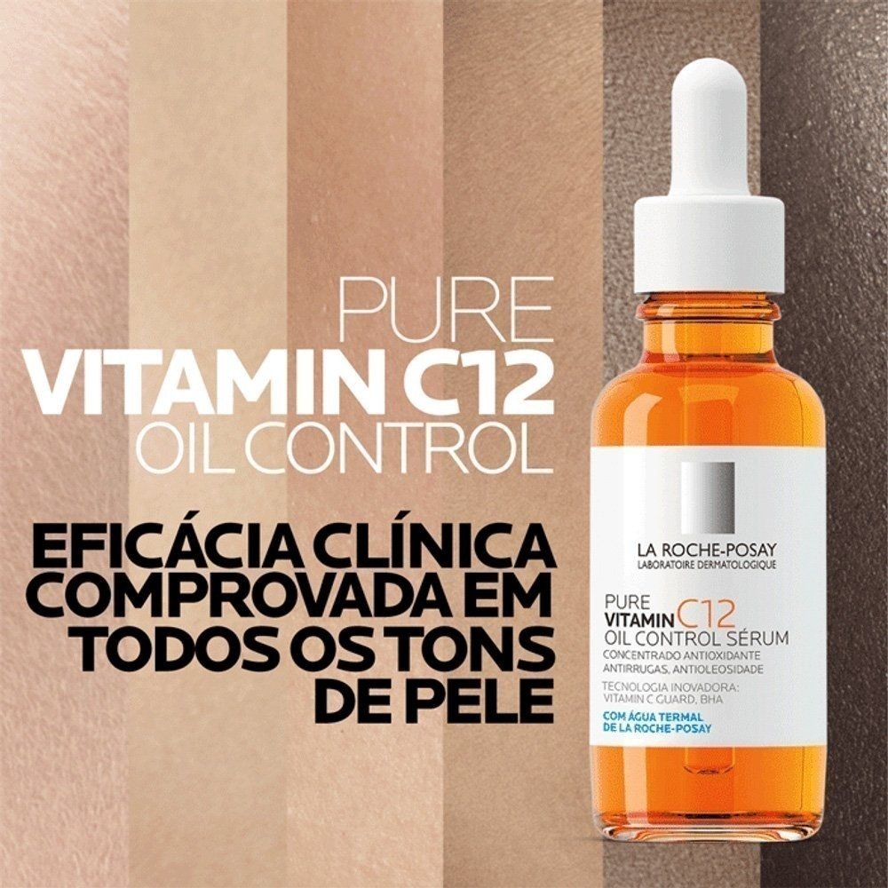Sérum Facial La Roche-posay Pure Vitamina C 12 Oil Control 30ml 30ml 3