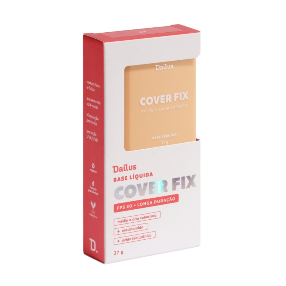 Base Líquida Dailus Cover Fix D4 Claro 27g