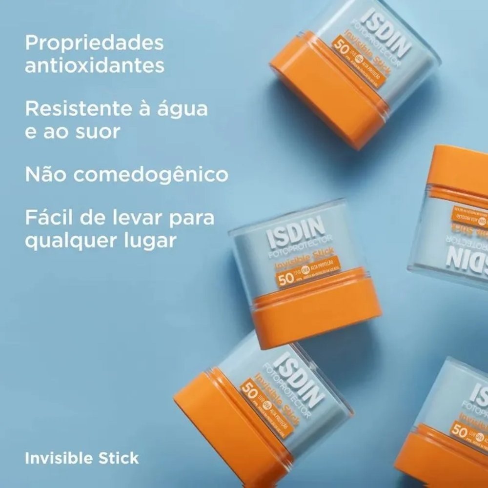 Protetor Solar Facial Isdin Invisible Stick Fps50 10g 10g 3