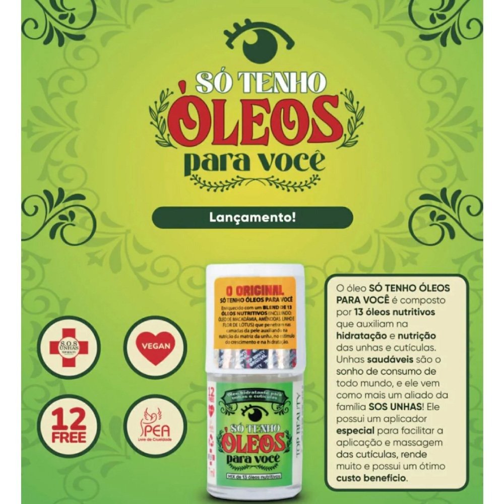 Fortalecedor Top Beauty Sos Unhas Só Tenho Óleos Para Você 7ml 7ml 3