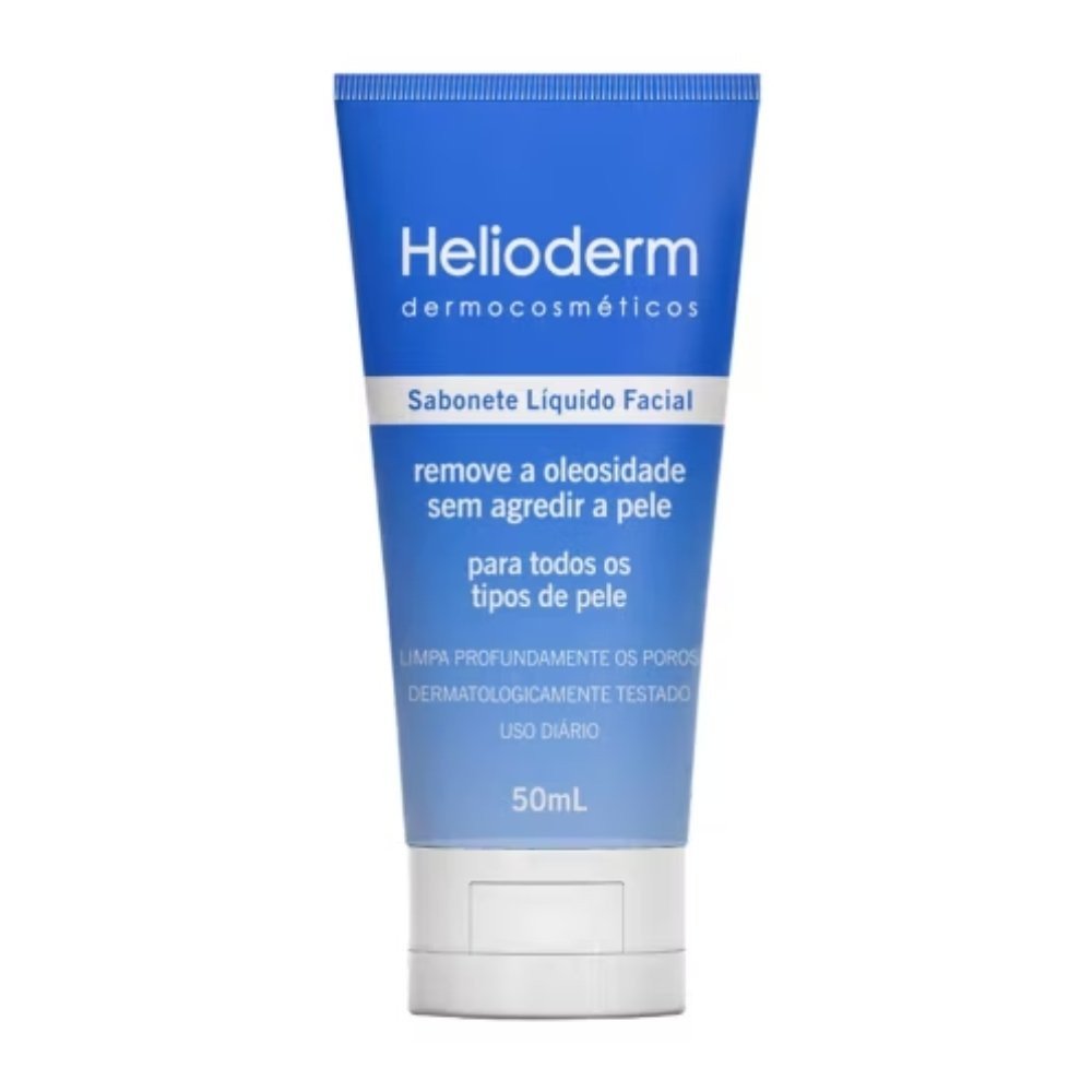 Kit Helioderm Protetor Solar Facial Fps50 Cor Média 50g + Sabonete Líquido 50ml ÚNICO 2