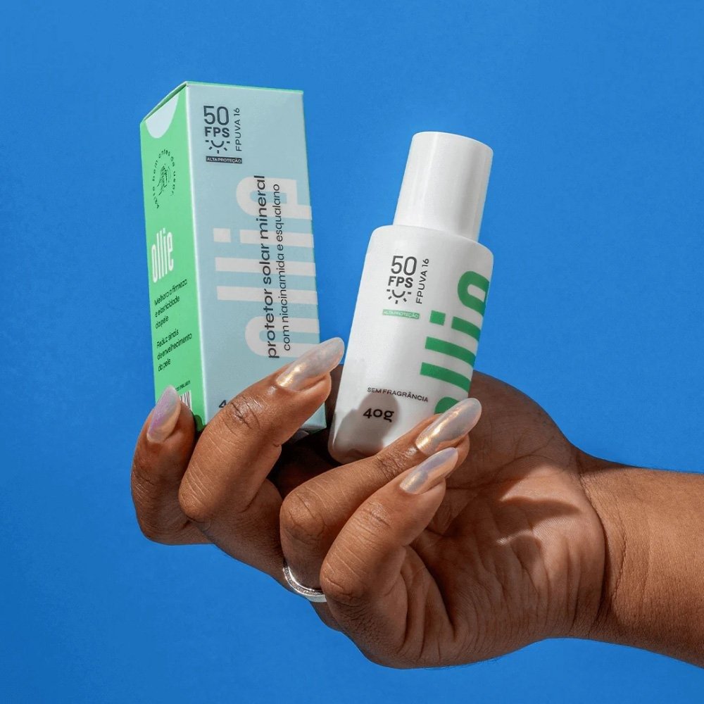 Protetor Solar Facial Mineral Ollie Fps 50 40g 40g 3