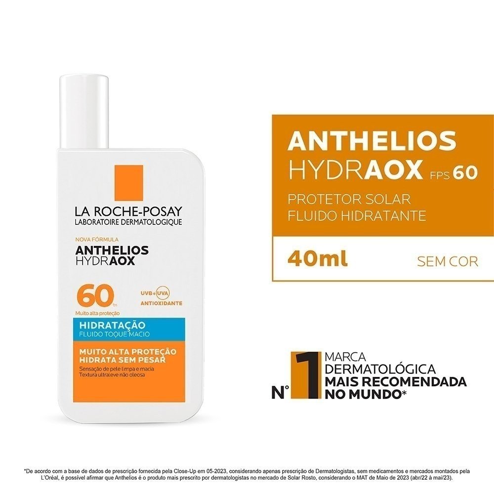 Protetor Solar Facial La Roche-posay Anthelios Hydraox Sem Cor Fps60 40ml 40ml 2