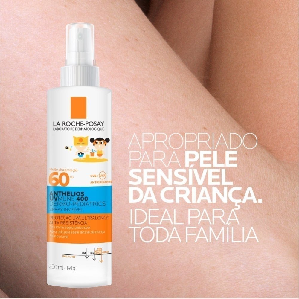 Protetor Solar Infantil La Roche-posay Anthelios Uvmune Dermo-pediatrics Spray Fps60 200ml 200ml 2