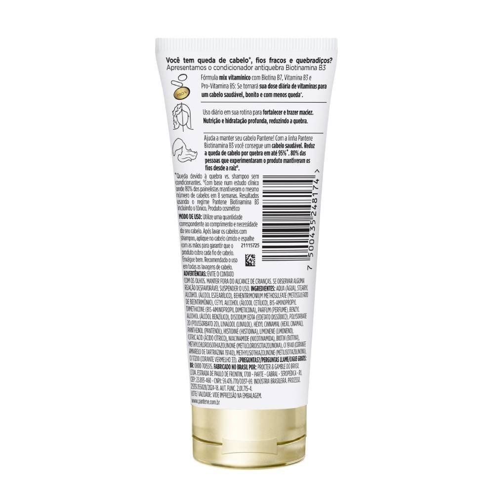 Condicionador Pantene Biotinamina B3 Antiqueda 150ml 150ml 3