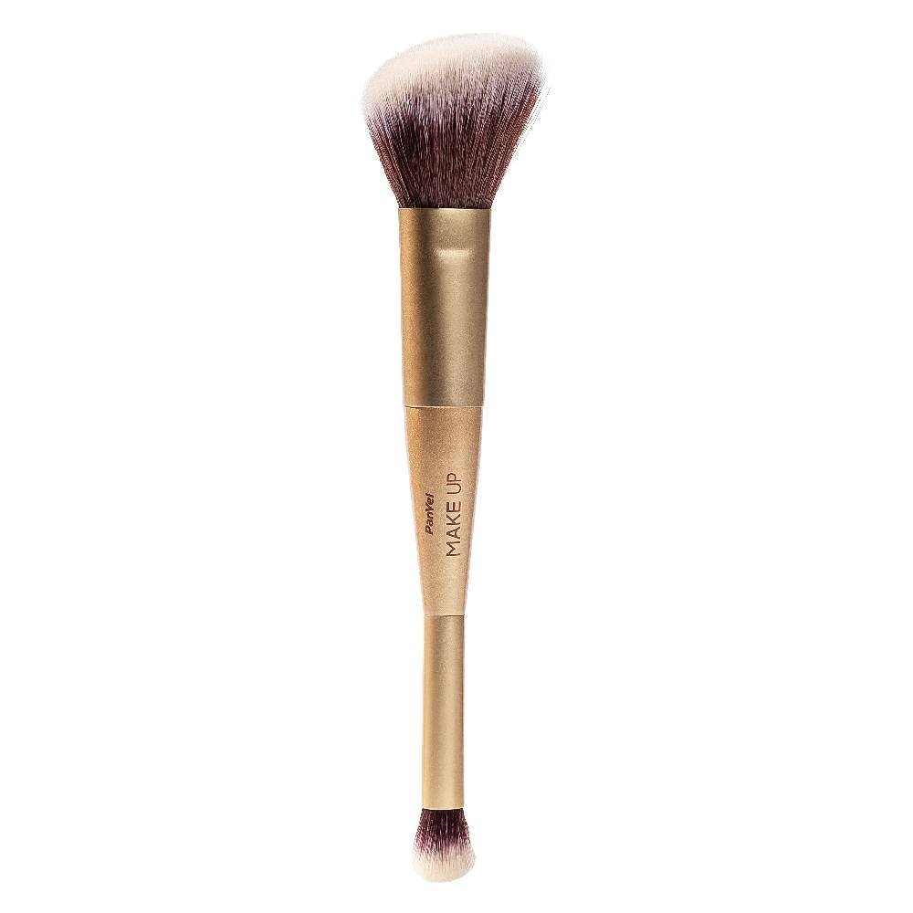 Pincel Duplo Para Maquiagem Panvel Make Up Iconic Edition Dourado 1