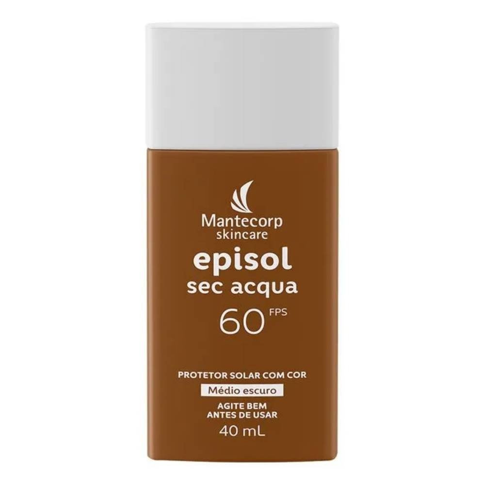 Protetor Solar Facial Episol Sec Acqua Fps 60 Médio Escuro 40ml Médio Escuro 2