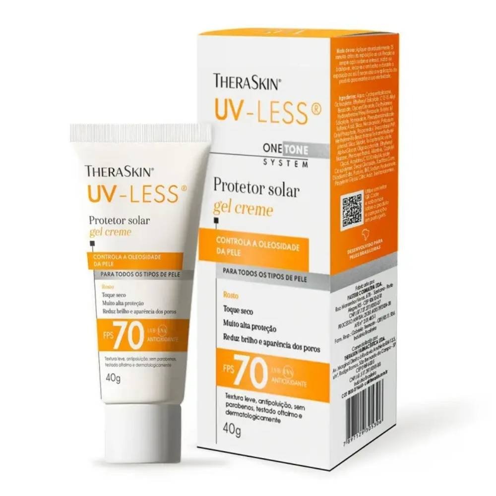 Protetor Solar Facial Theraskin Uv-less Sem Cor Fps70 40g 40g 2