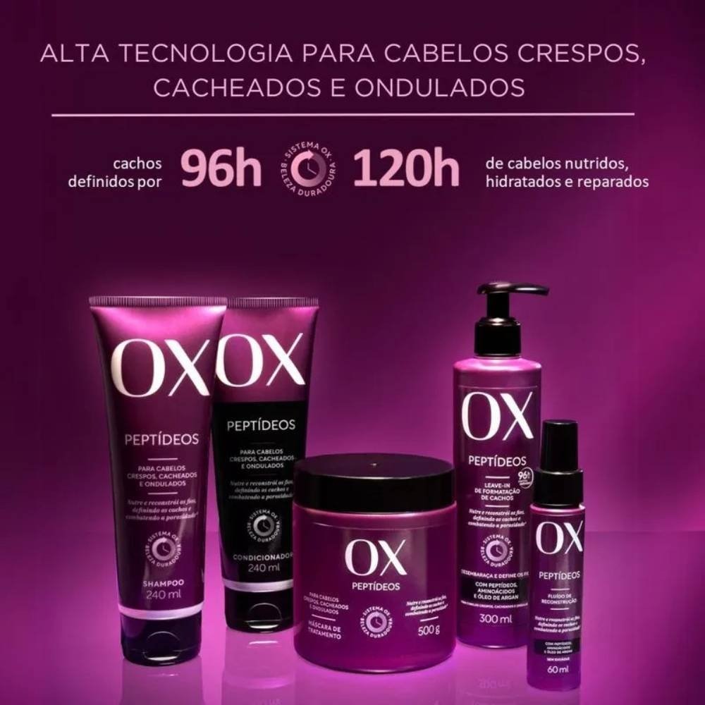 Máscara De Tratamento Capilar Ox Peptídeos 500g 500g 4