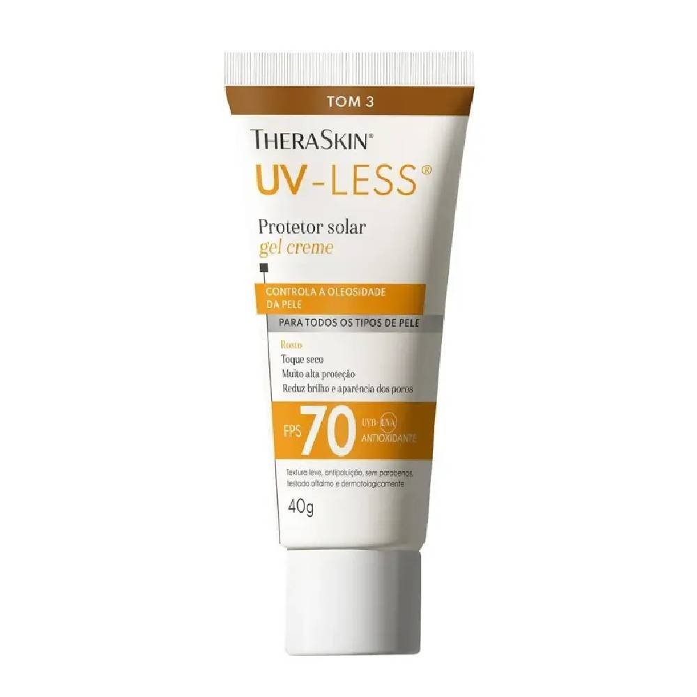 Protetor Solar Facial Theraskin Uv-less Cor 3 Fps70 40g 40g 1