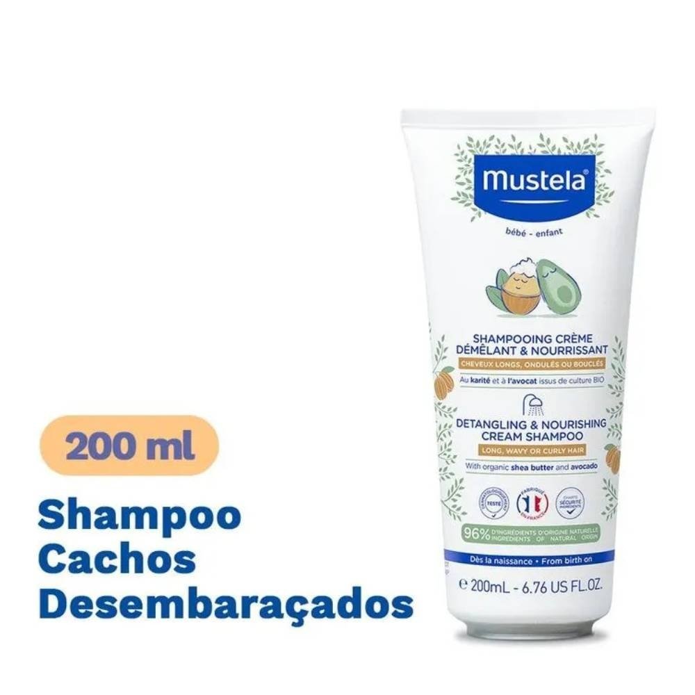 Shampoo Mustela Cachos Desembaraçados 200ml 200ml 2