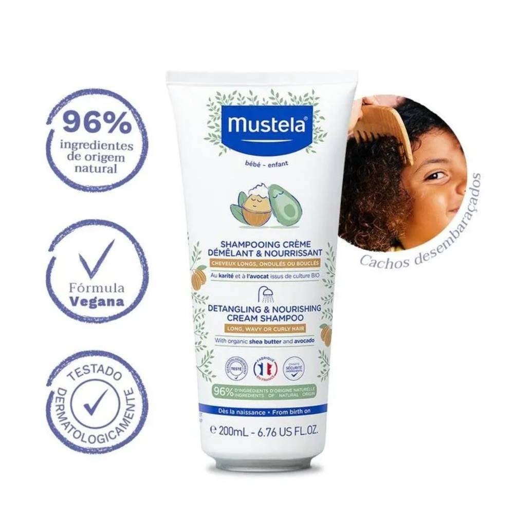 Shampoo Mustela Cachos Desembaraçados 200ml 200ml 3