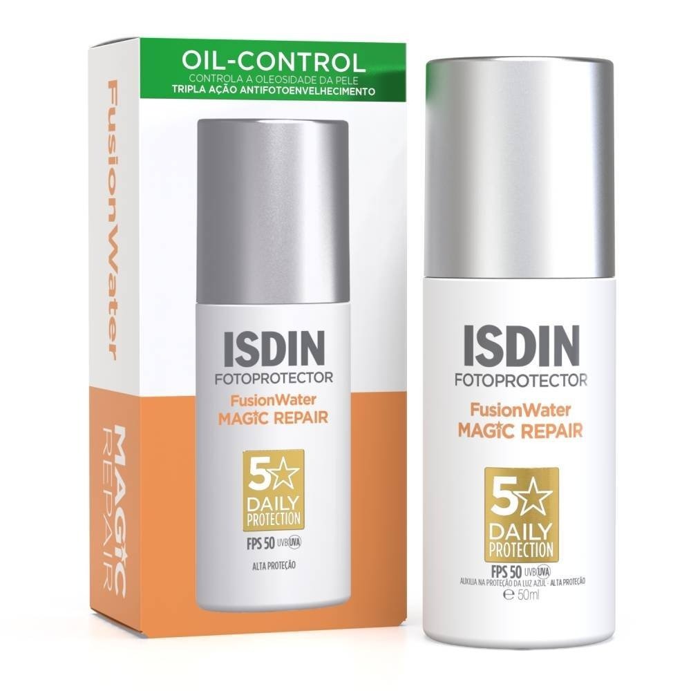 Protetor Solar Facial Isdin Fusion Water Magic Repair Fps50 50ml