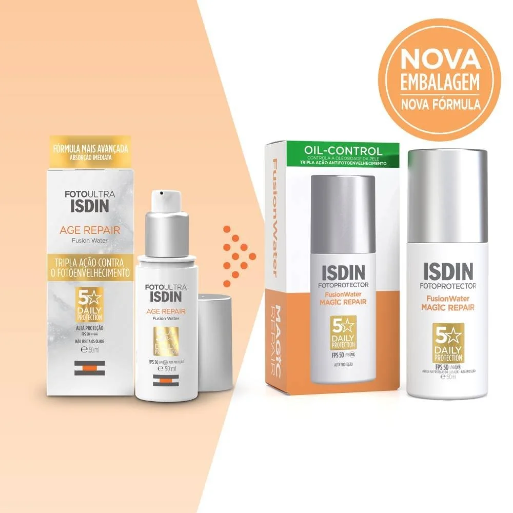Protetor Solar Facial Isdin Fusion Water Magic Repair Fps50 50ml 50ml 2