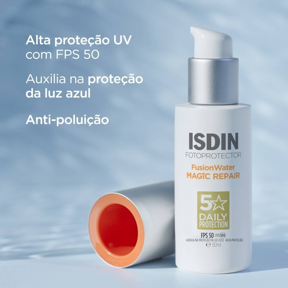 Protetor Solar Facial Isdin Fusion Water Magic Repair Fps50 50ml 50ml 3