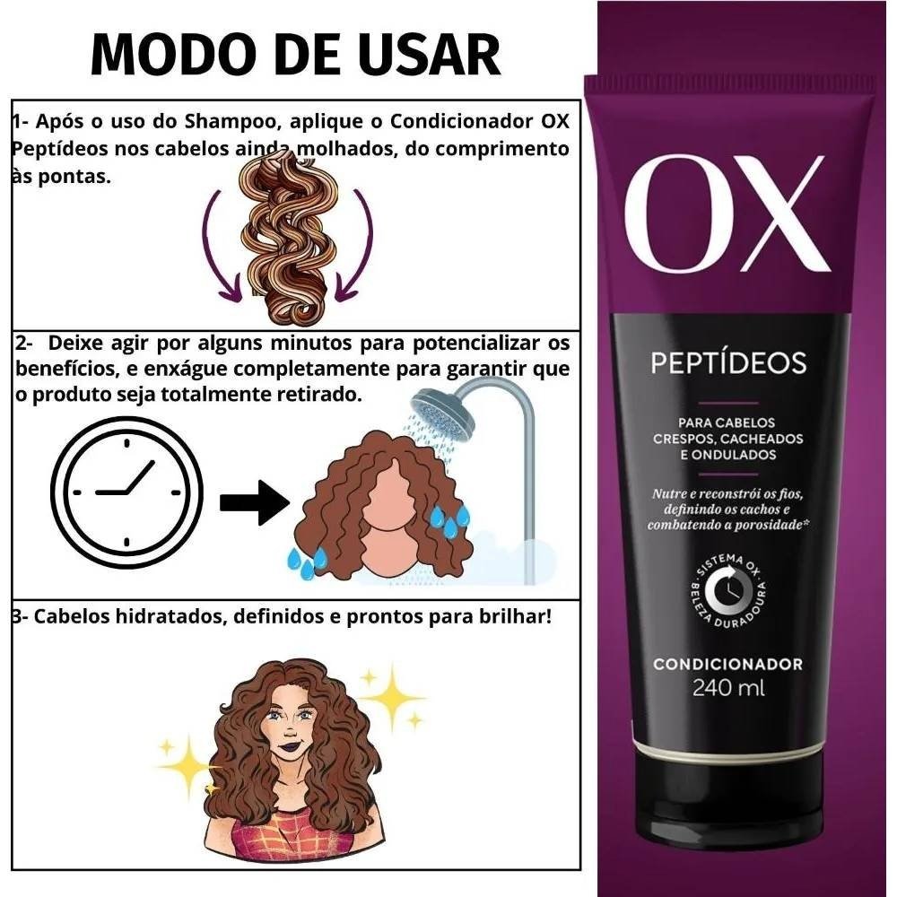 Condicionador Ox Peptideos 240ml 240ml 3