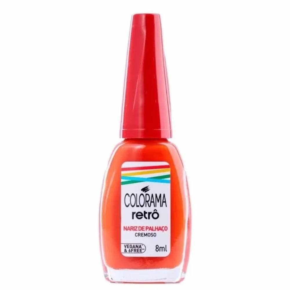 Esmalte Colorama Retrô Cremoso Nariz De Palhaço 8ml Nariz de Palhaço 1