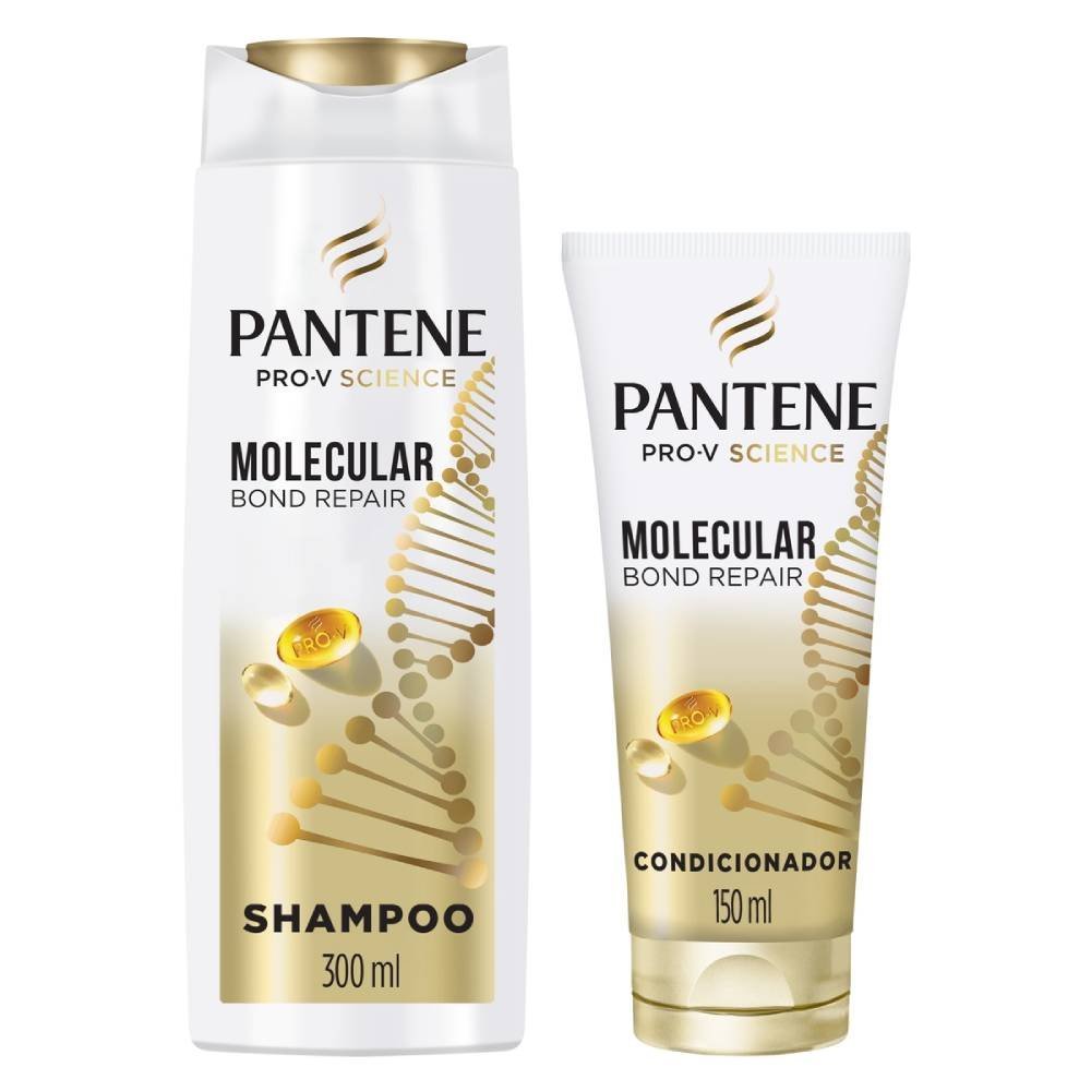 Kit Pantene Molecular Bond Repair Shampoo 300ml + Condicionador 150ml ÚNICO 1