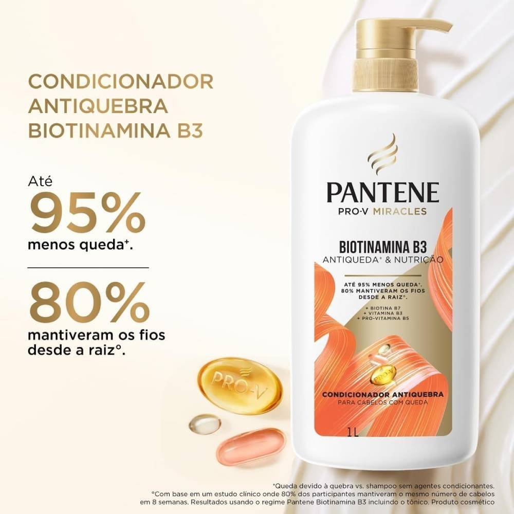 Condicionador Pantene Biotinamina B3 Antiqueda 1l 1L 2