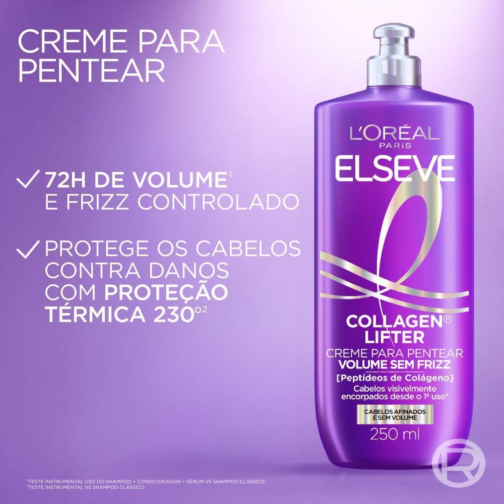 Creme Para Pentear Elseve Collagen Lifter 250ml 250ml 4
