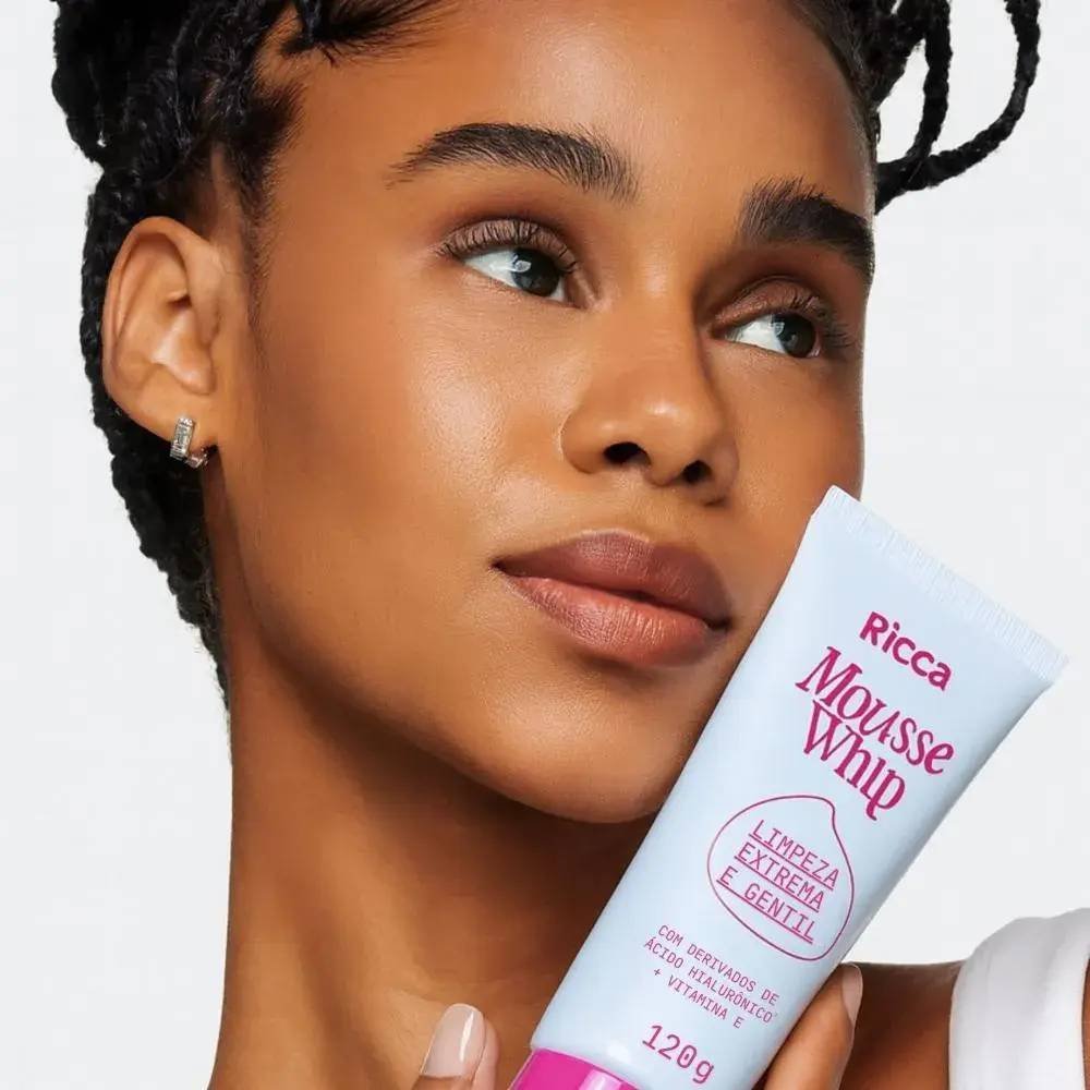 Sabonete Espumado Facial Ricca Mousse Whip 120g 120g 3