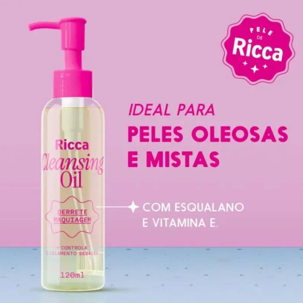 Óleo De Limpeza Facial Ricca Cleansing Oil 120ml 120ml 2