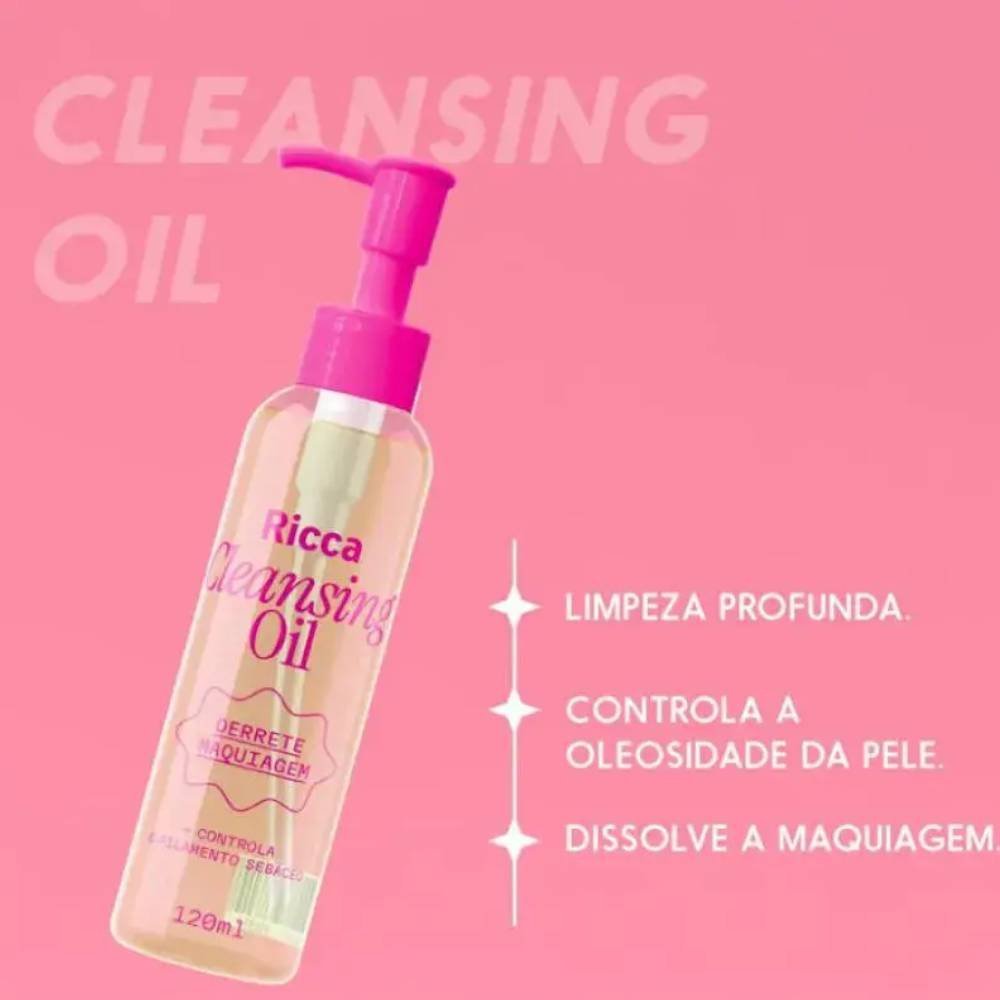 Óleo De Limpeza Facial Ricca Cleansing Oil 120ml 120ml 4