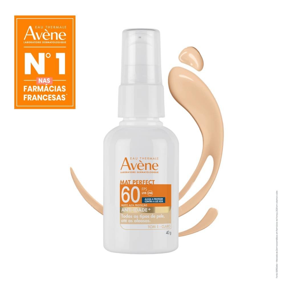 Protetor Solar Facial Avène Mat Perfect Anti-idade Fps60 Claro 40g 40g 2