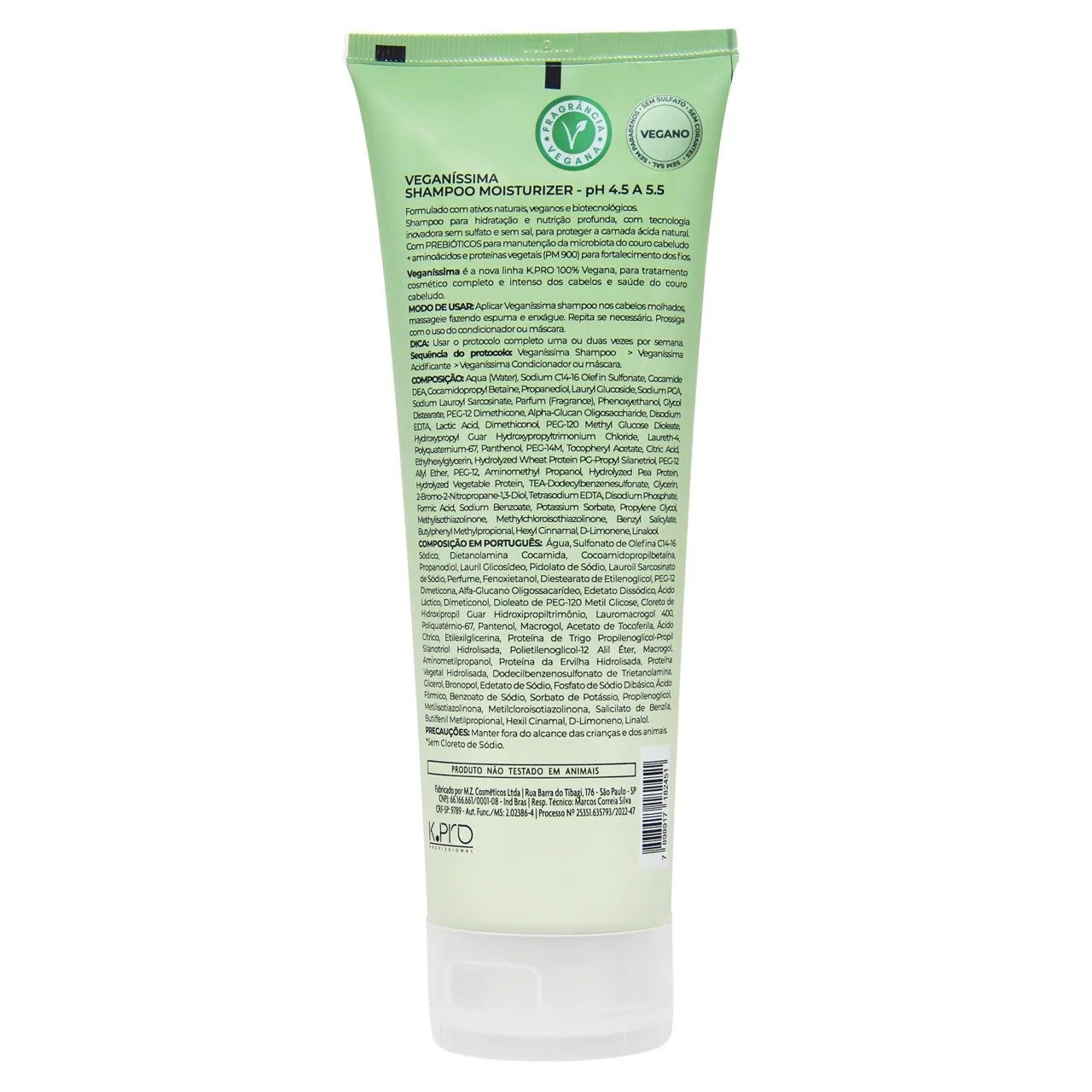 KIT VEGANISSIMA SHAMPOO MOISTURIZER 240ML + CONDICIONADOR 230G + LEAVE-IN ACGUA OIL 200ML ÚNICO 3