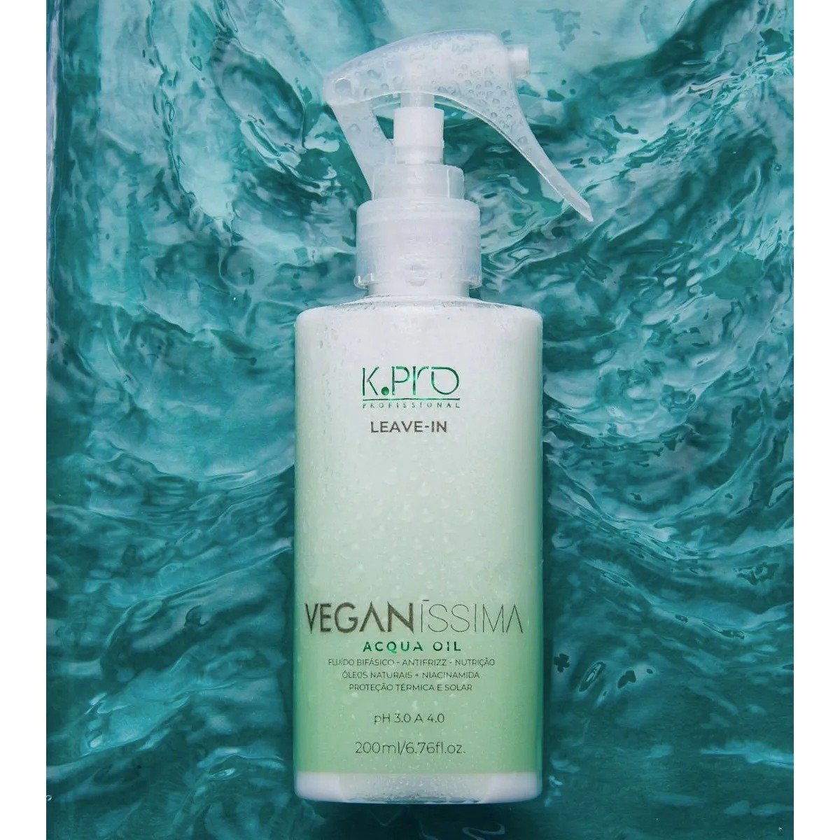 KIT VEGANISSIMA SHAMPOO MOISTURIZER 240ML + CONDICIONADOR 230G + LEAVE-IN ACGUA OIL 200ML ÚNICO 6