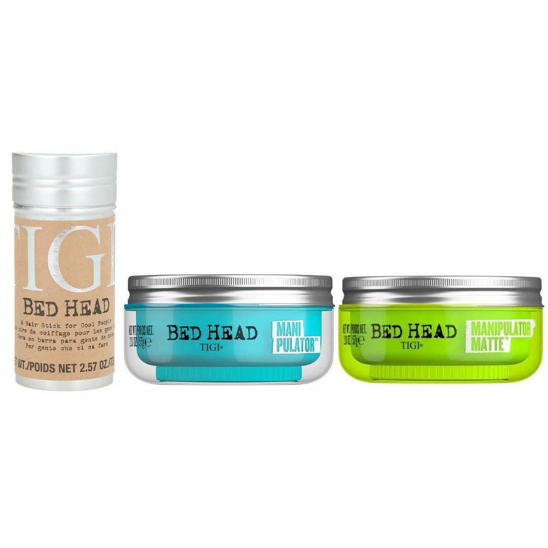 KIT HAIR STICK 73G + MANIPULATOR PASTE 57G + MANIPULATOR MATTE WAX 57G BED HEAD - TIGI