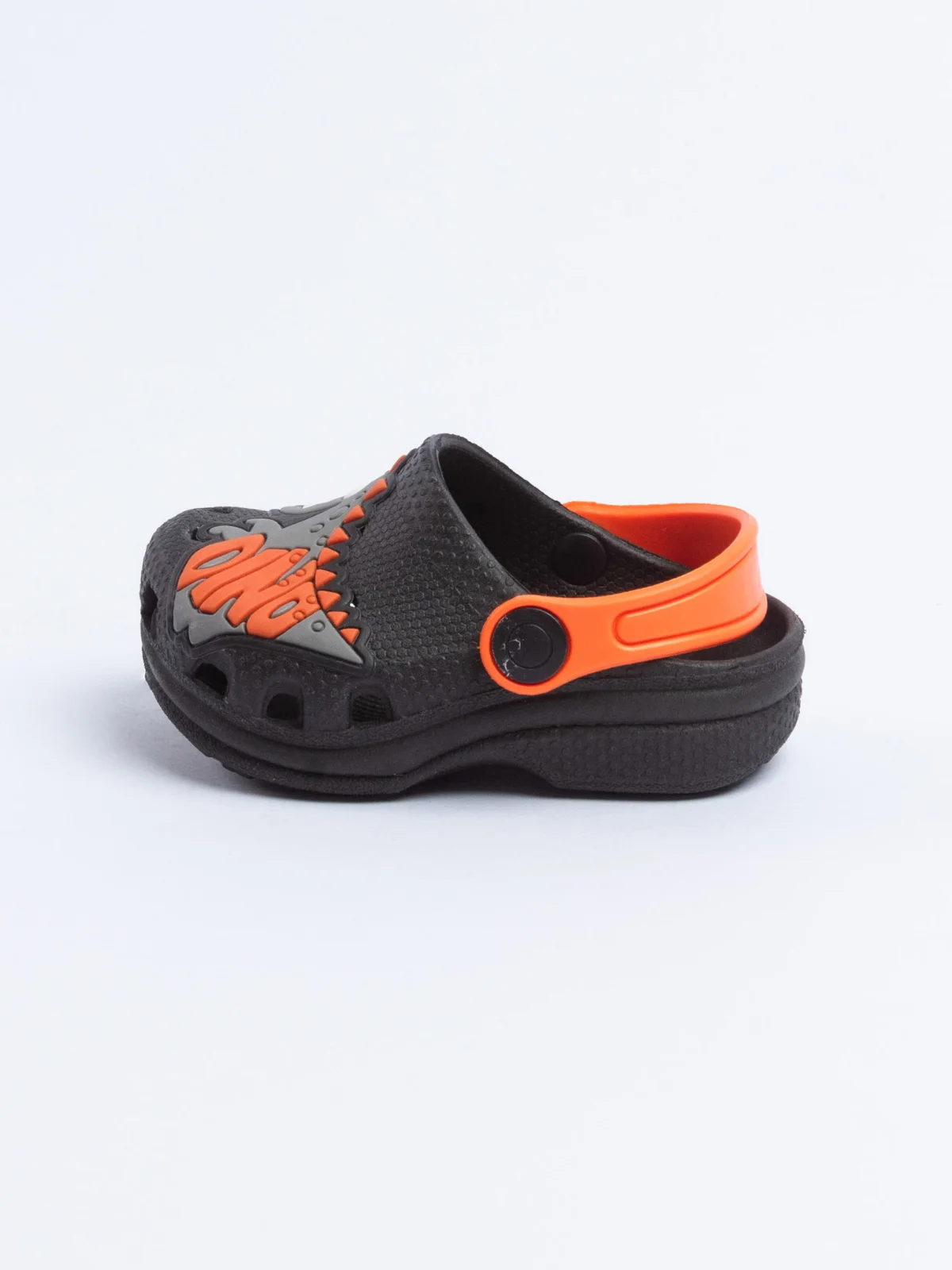 Sandália Infantil Dino Laranja Preto 4