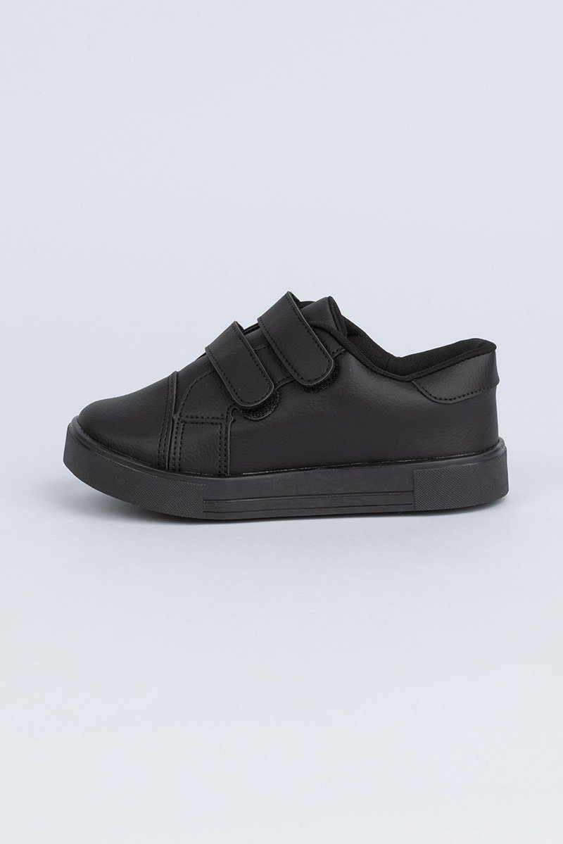 Tênis Infantil Casual Preto com Duplo Velcro Preto 3