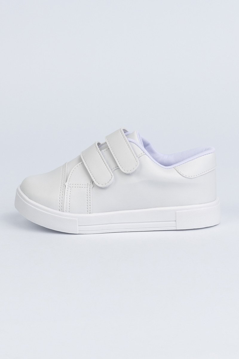 Tênis Infantil Casual Branco com Duplo Velcro Branco 2