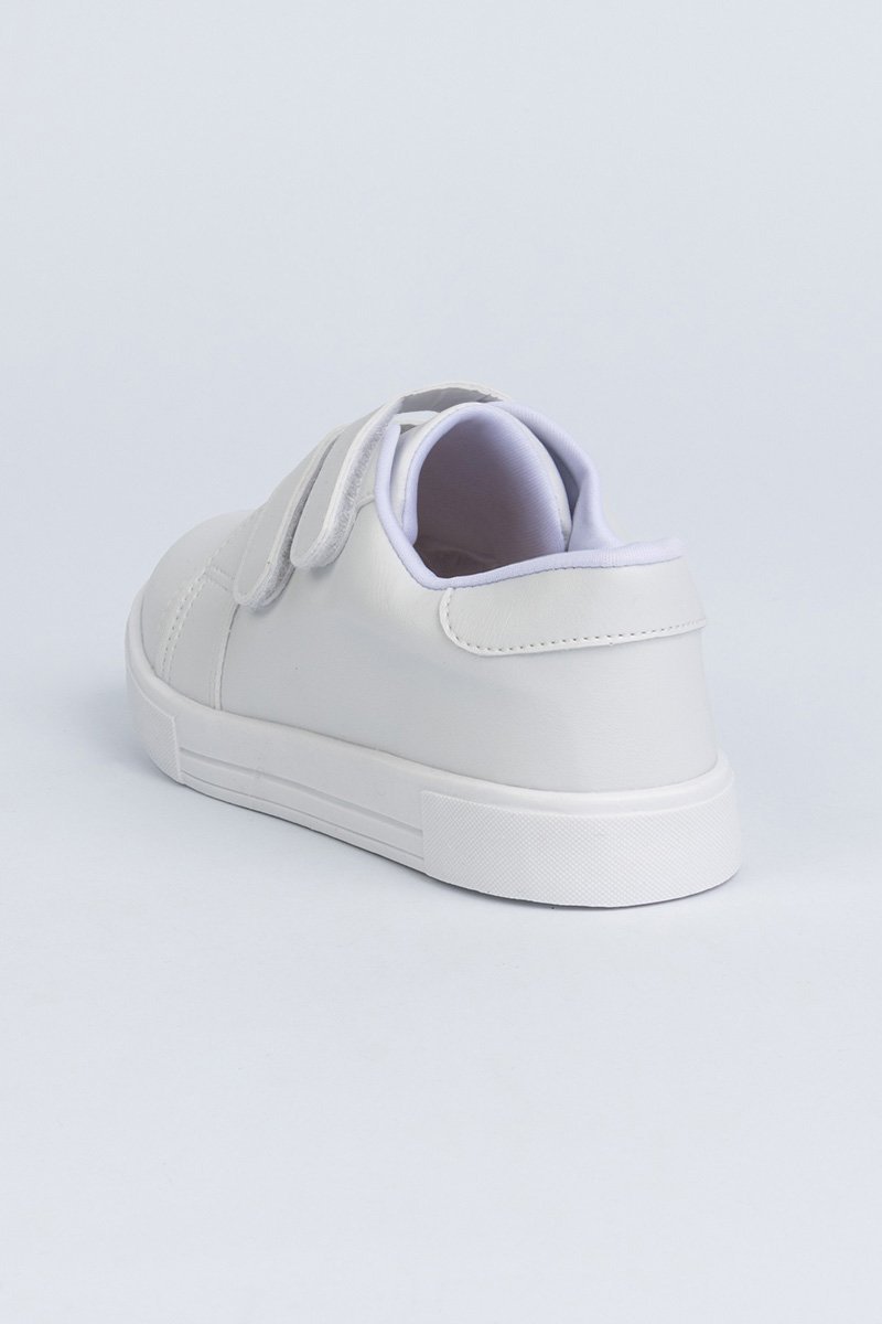 Tênis Infantil Casual Branco com Duplo Velcro Branco 3