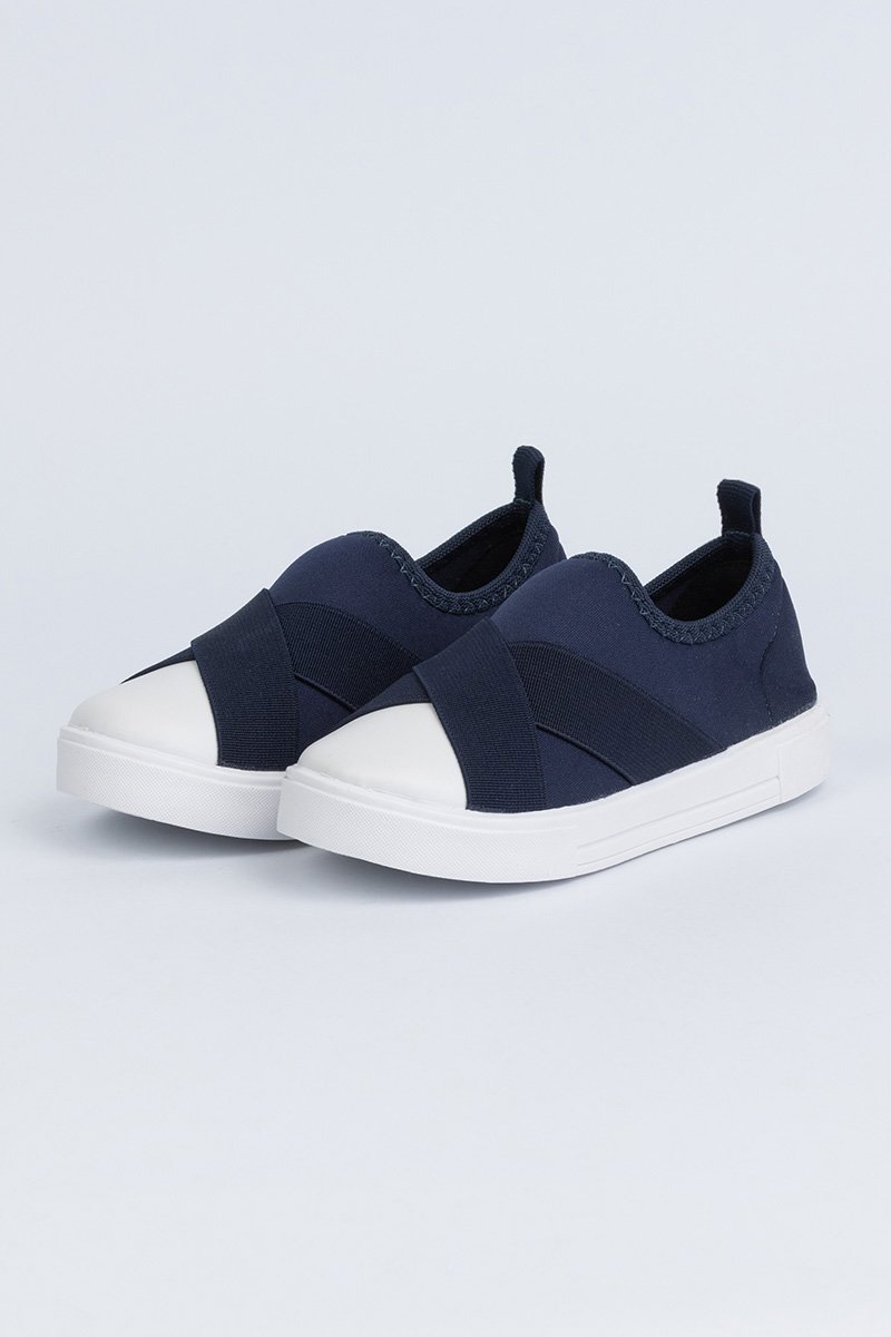 Tênis Infantil Casual Faixas Azul Marinho 2