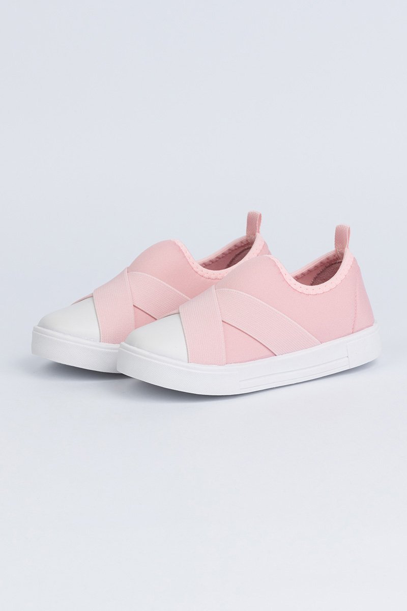 Tênis Infantil Casual Faixas Rosa 2