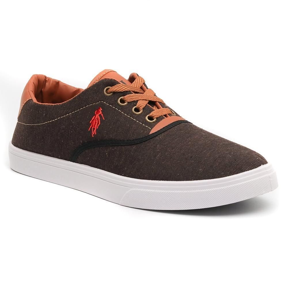 Tênis Sapatênis Polo Up Casual Conforto Macio Marrom 2