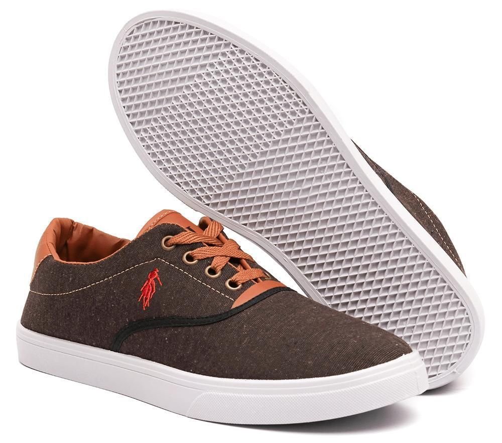 Tênis Sapatênis Polo Up Casual Conforto Macio Marrom 5
