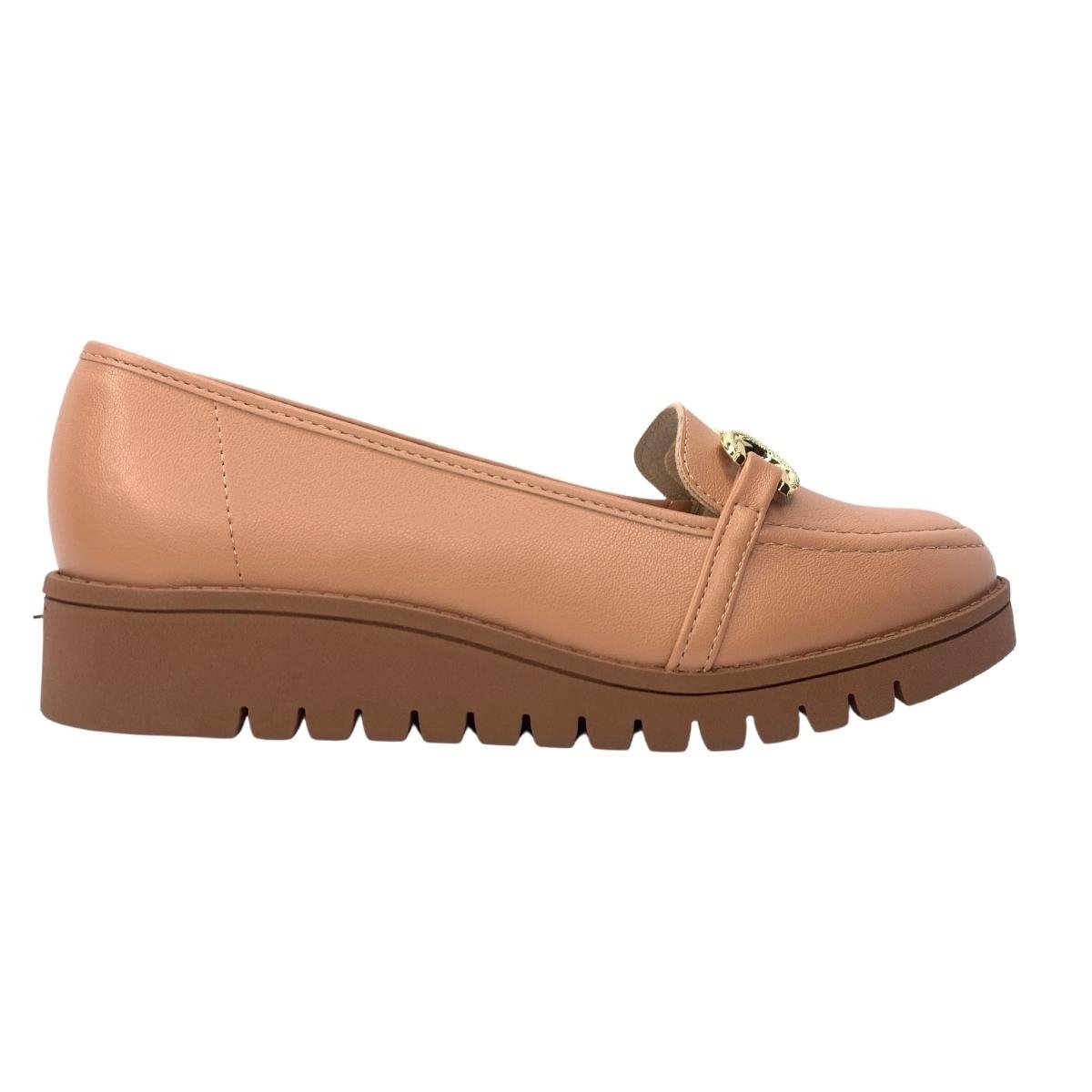 Mocassim Casual Beira Rio Feminino 41743379569 - Nude Bege 1