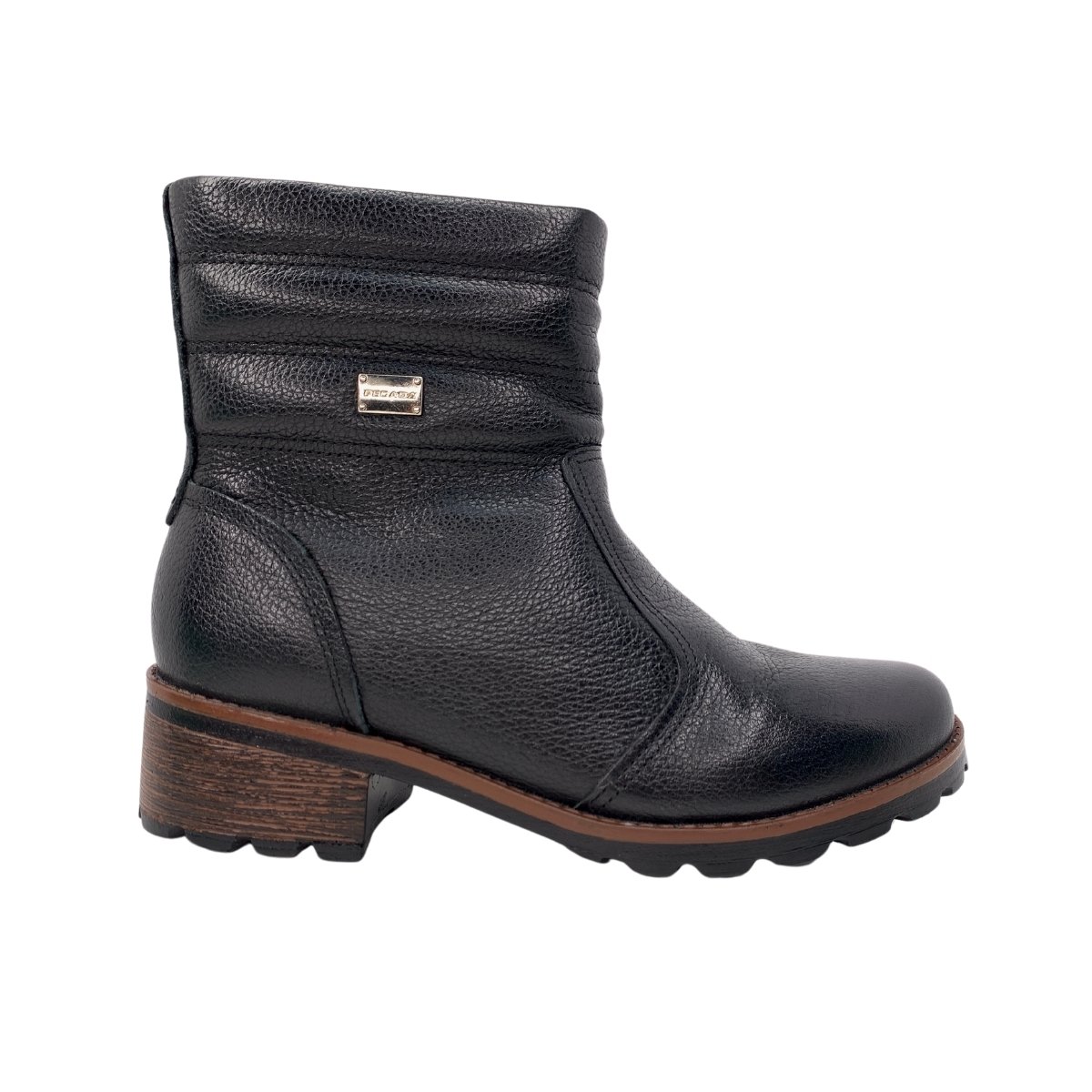 Bota Coturno Feminina Pegada 281417- Preto Preto 1