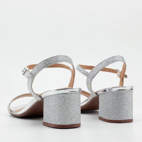 Sandalia Salto com Brilho Vizzano 6291-900 Prata Prata 3