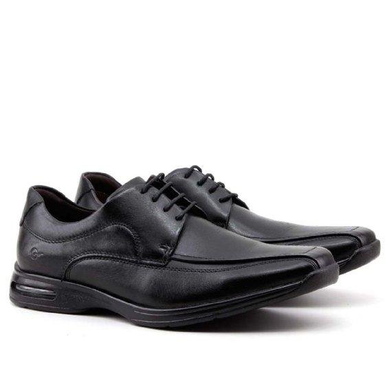 Sapato Social Smart Democrata Spot Couro 448026 Preto