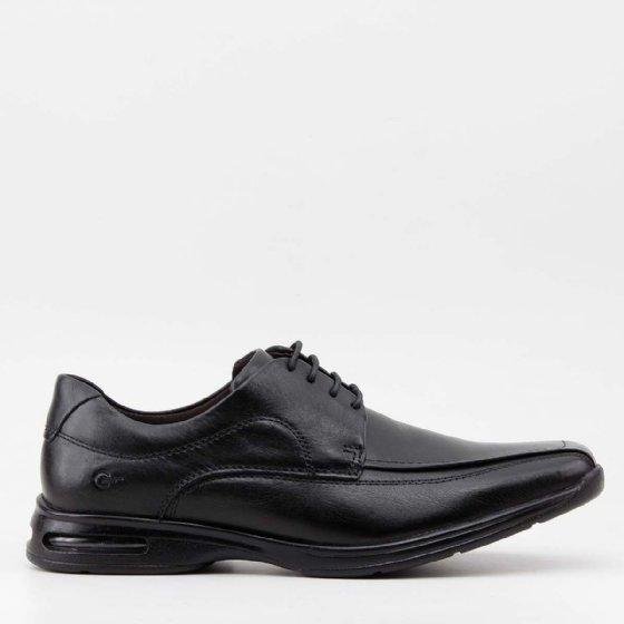 Sapato Social Smart Democrata Spot Couro 448026 Preto Preto 2