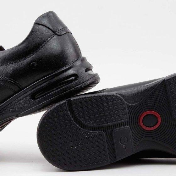 Sapato Social Smart Democrata Spot Couro 448026 Preto Preto 3