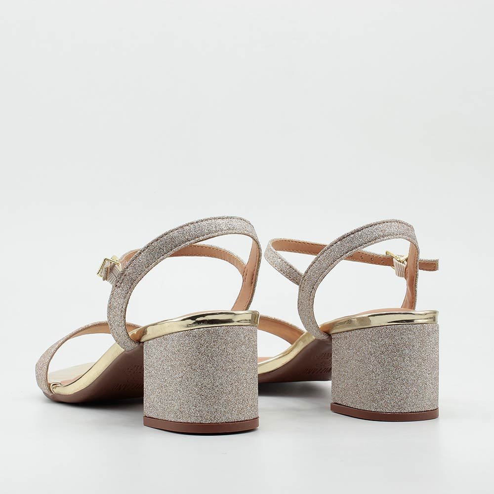 Sandalia Salto com Brilho Vizzano 6291-900 Dourado Dourado 3