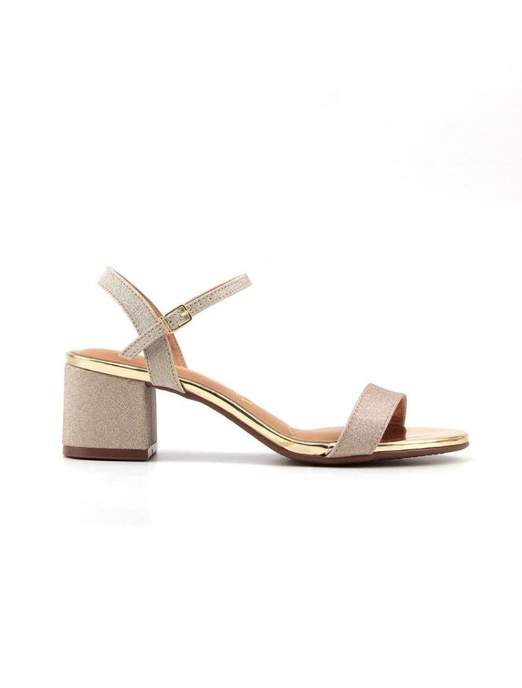 Sandalia Salto com Brilho Vizzano 6291-900 Dourado