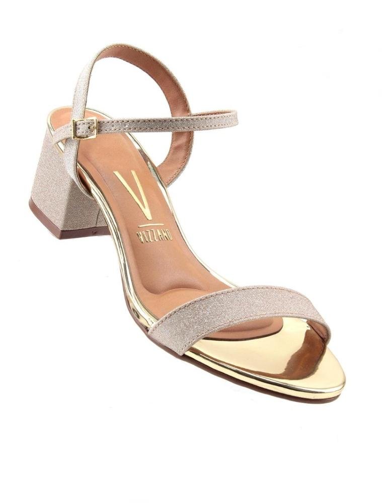 Sandalia Salto com Brilho Vizzano 6291-900 Dourado Dourado 3
