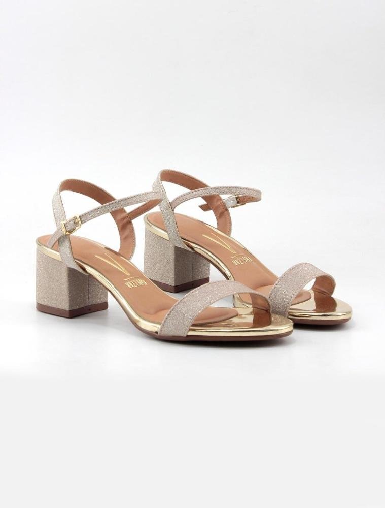 Sandalia Salto com Brilho Vizzano 6291-900 Dourado Dourado 4