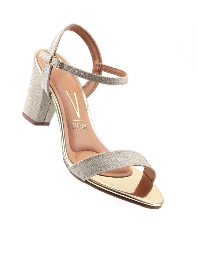 Sandalia Salto com Brilho Vizzano 6262-474 Dourado Dourado 4